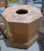 Terracotta octagonal pillar base