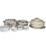 Collection of Royal Worcester 'Evesham' pattern dinnerwares to include serving bowls, lidded