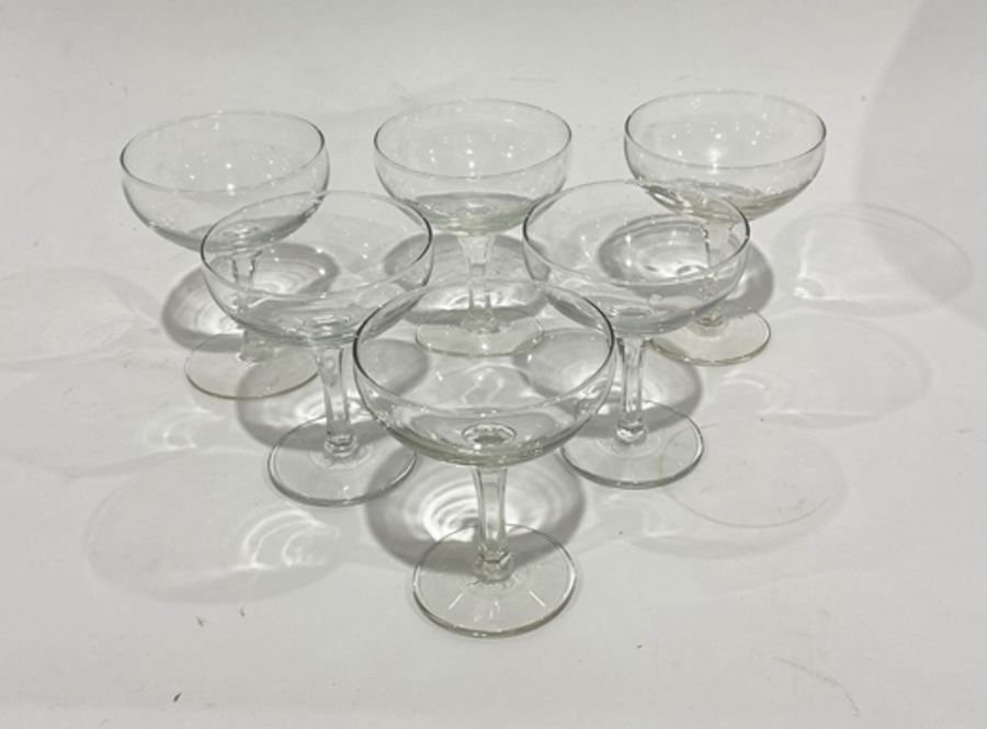Large collection of Ravenhead champagne saucer glasses (2 boxes)