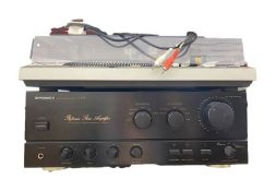 Technics SLD303 direct drive automatic turntable system and a Pioneer A-656 stereo amplifier (2)
