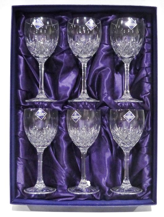 Boxed set of six Edinburgh cut glass wines - Image 2 of 2