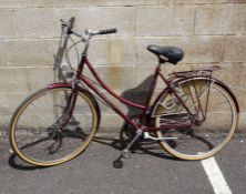 Raleigh Cameo lady's bike with track pump, cover and one pannier