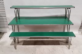 Folding table and two benches, 164cm long