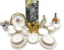 Tuscan china 'Plant' part tea service, a Franklin Mint teapot, a small quantity of Royal