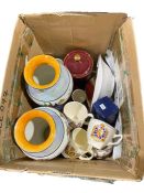 Set of eight Edinburgh cut glass tumblers, a pair of Walther 'Rosella' glass bowls, a pair of