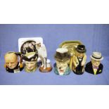 Quantity of Toby jugs depicting Winston Churchill by Royal Doulton, Kevin Francis, Cooper Clayton,