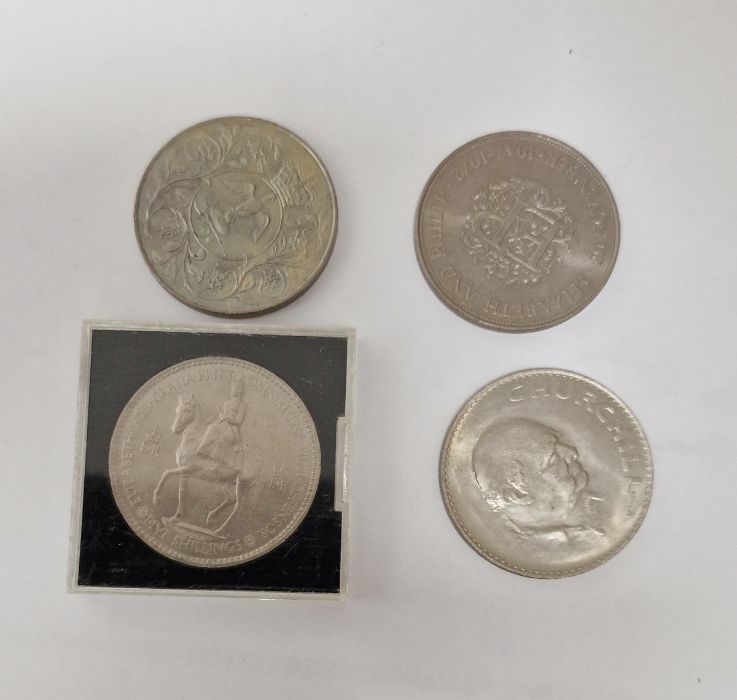 Silver proof six coin collection from 5p to £2 in case, small collection of mixed white metal - Image 4 of 4