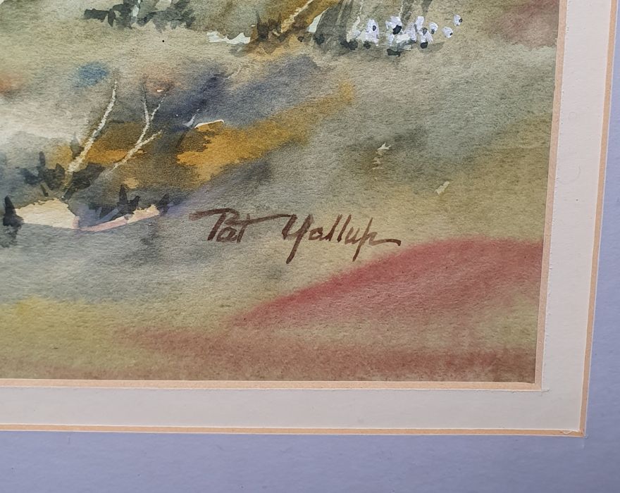 ******** WITHDRAWN ********** Pat Yallup Watercolour drawing Moorland scene with foxgloves and - Bild 4 aus 7