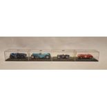 Four cased Ixo diecast models to include Lorraine-Dietrich B 3-6 #5 Winner Le Mans 1925, Bugatti