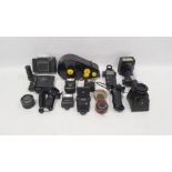 Large quantity of collectables to include camera equipment, hobby drill kit, binoculars, lenses, etc