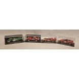 Four cased Fly Car Model slot cars to include 365 GTB/4 "Daytona" 24h. Le Mans 1972, Ferrari 512 S