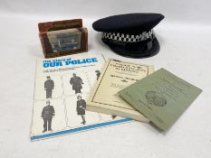 Wiltshire police soft-peaked cap by Christys London, a 1957 police long service concert programme