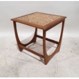 G-Plan mid-century modern tile-top coffee table, 51cm x 50cm x 49cm