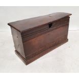 LOT WITHDRAWN Early, possibly 16th century, six-plank chest with fluted decoration, on later