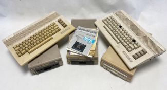 Two Commodore 64 personal computers and Three Commodore Disk Drives to include Commodore 1570 Disk