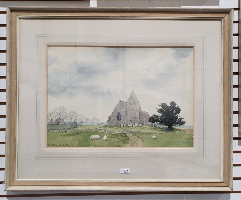 Kenneth Pengelly (20th century) Watercolour drawing Labelled verso 'St Clements, Old Romney', signed - Bild 2 aus 3