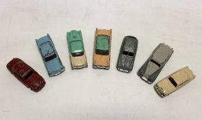 Playworn Dinky diecast models to include 176 Austin A105, 169 Studebaker Golden Hawk, 178 Plymouth