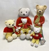 Rupert teddy Bears to include Steiff Rupert classics, Tebro Rupert bear, two Golden Bear Rupert's