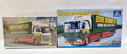 Two boxed Italeri Eddie Stobart 1:24 scale Model Kits to include No 708 Eddie Stobart LTD Truck &
