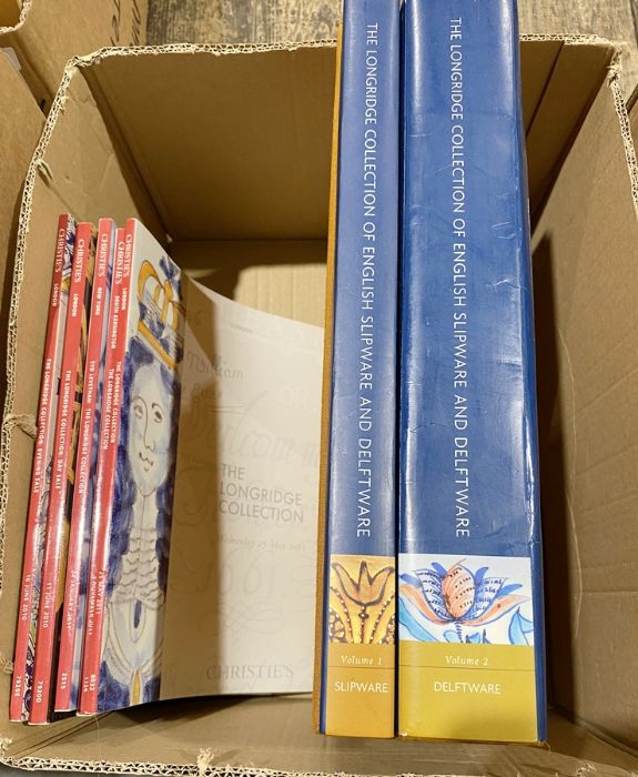 'The Longridge Collectionof English Slipware and Delftware', two vols, d-j, within slip case, and