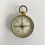Late 19th century brass cased two-faced compensated barometer and compass, produced by Short & Mason