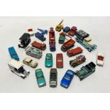 Collection of playworn diecast models to include Matchbox Series No.27 Mercedes 230 SL, Matchbox