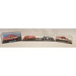 Four cased diecast model slot cars to Include Fly car models Alfa Romeo Giulia GTAm VI Premio Ciudad