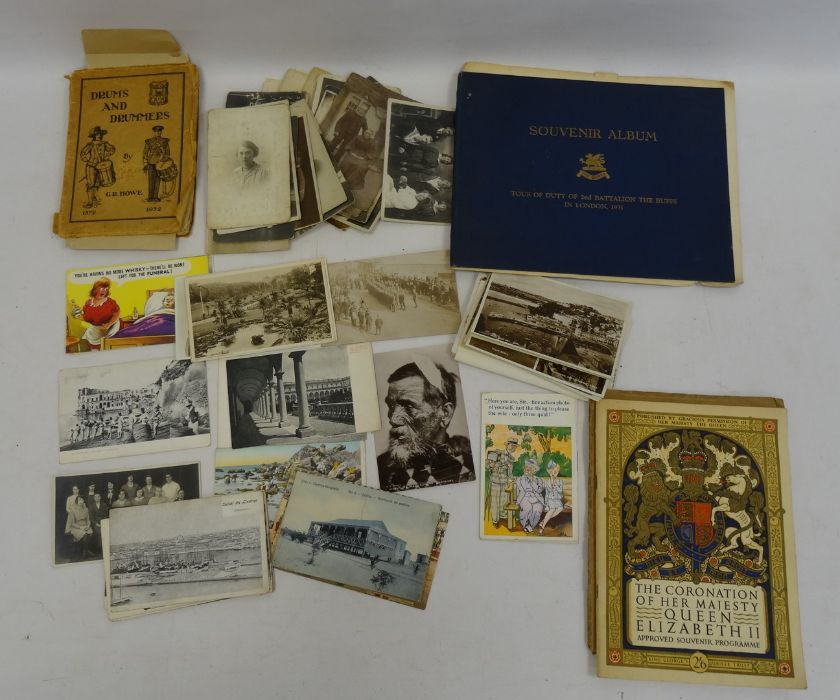 Postcards and ephemera to include New Zealand postcard named 'Taurau Kukupa Whangarei', Italian