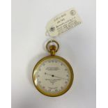 Whiteside-Cooks brass-cased sea level aneroid barometer by Negretti & Zambra (London), the dial no.