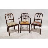 Set of eight mahogany chair frames (no seats) (8)