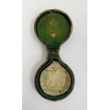 Late 19th century brass cased pocket barometer by Callaghan & Co (London), with silvered dial, the