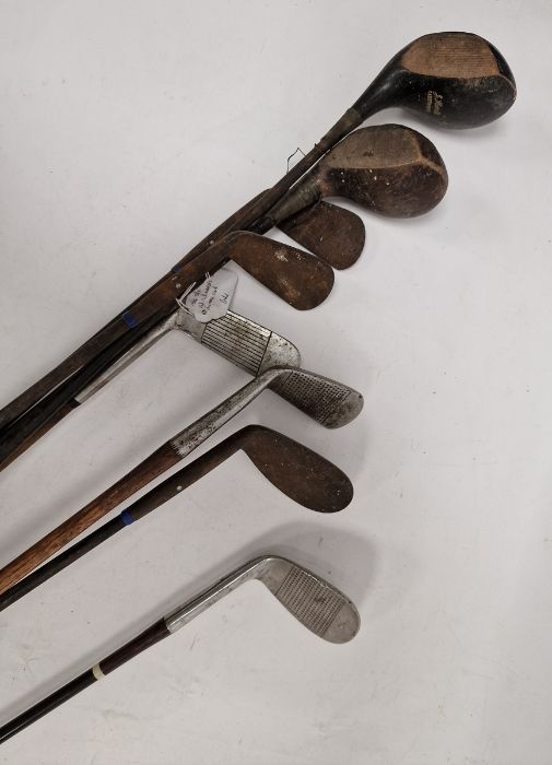 Small quantity of vintage golf clubs to include a J Morris Special 8 iron, a Jazz Lillywhite 8 - Image 2 of 8