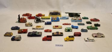 Collection of play worn Dinky, Corgi, Spot-On diecast models to Include cased Dinky Toys 152 Rolls