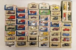 Two Boxes of boxed diecast models to include Lledo Days Gone, Matchbox Models of Yesteryear,