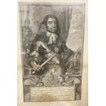 After Godfrey Kneller Engraving  J. Houbraken Charles Mordaunt, Earl of Peterborough, 36cm x 22cm