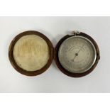 Late 19th century chrome cased pocket barometer by J Verdoux (Constantinople),  the silvered dial
