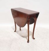 20th century mahogany drop-leaf table on shaped supports and a side chair (2)