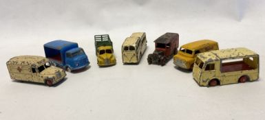 Playworn Dinky and Corgi diecast cars to include Corgi Toys NO.455 Karrier Bantam, Dinky Supertoys