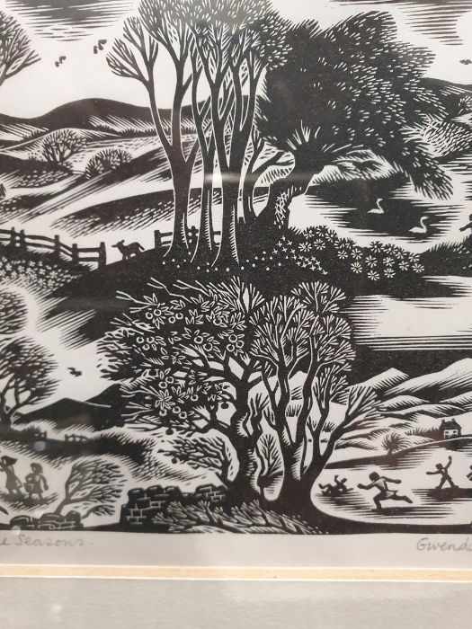 Gwenda Morgan (1908-1991)  Original woodblock print "The Seasons" 1/50, signed in pencil lower - Bild 5 aus 10
