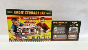 Two Corgi Eddie Stobart diecast model sets to include Eddie Stobart LTD TY87701 Mega Depot with Tech