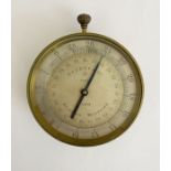 WWI French brass cased aircraft altimeter by Naudet & Cie, the silvered dial inscribed Aviation