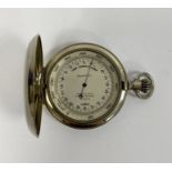 Late 19th century chrome cased compensated pocket barometer produced by Heinrich Rath of Munich,