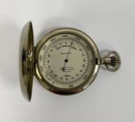 Late 19th century chrome cased compensated pocket barometer produced by Heinrich Rath of Munich,