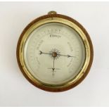 Oak cased Negretti & Zambra (London) aneroid barometer, the silvered dial marked R/1298, 17.2cm