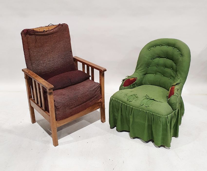 Wicker chair, an early 20th century chair and a further chair (3)