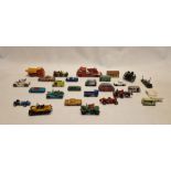 Collection of play worn Matchbox, Spot-On, Diecast model cars to include Dinky Supertoys 956