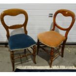 Matched set of seven balloonback chairs with upholstered seats (7)