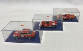 Three M4 diecast model cars to include Alfa Romeo 33.3 - Le Mans 1970, Alfa Romeo GTAm - Monza