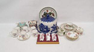 Boxed set of Royal Crown Derby demitasses, a Derby 'Posies' pattern part coffee service printed with