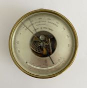 Late 19th/early 20th century brass cased Lufft (Germany) skeleton barometer, with silvered dial,